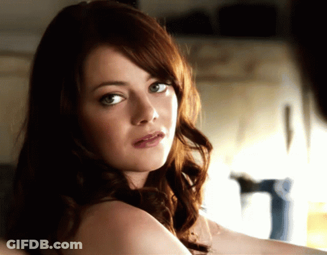 Emma Stone Awkward Thumbs Up GIF