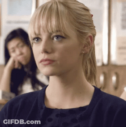 Emma Stone Coy Smile GIF