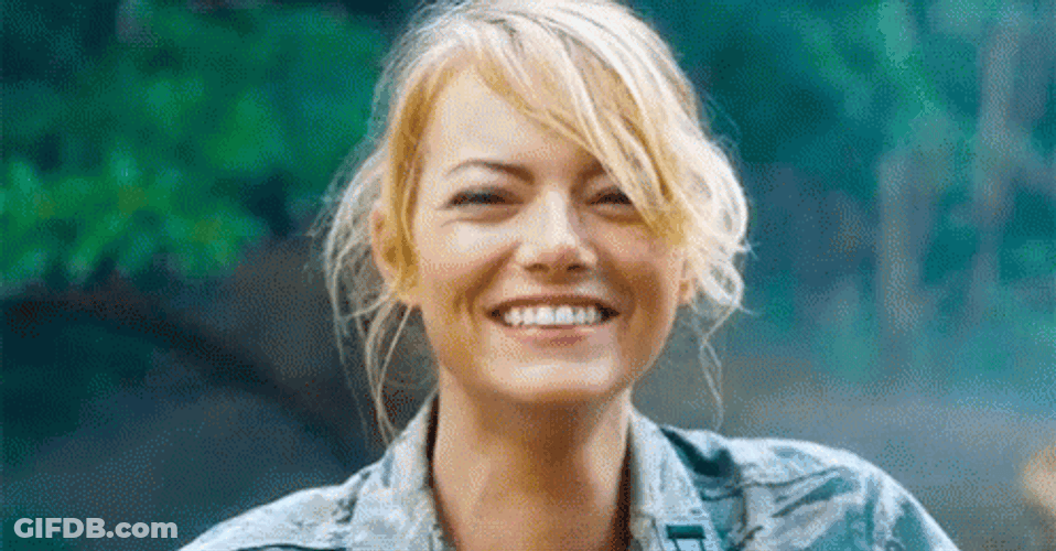 Emma Stone Hiding Her Face GIF