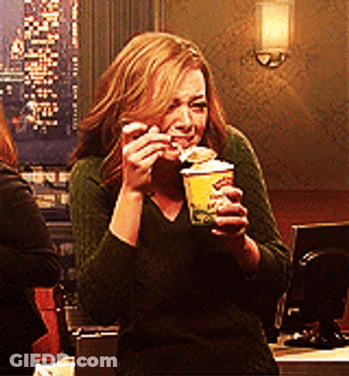 Emma Stone Mental Breakdown Eating GIF