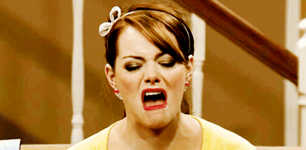 Emma Stone Nasty Throw GIF