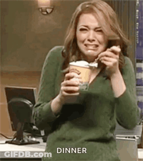 Emma Stone Sadness Dining Alone GIF