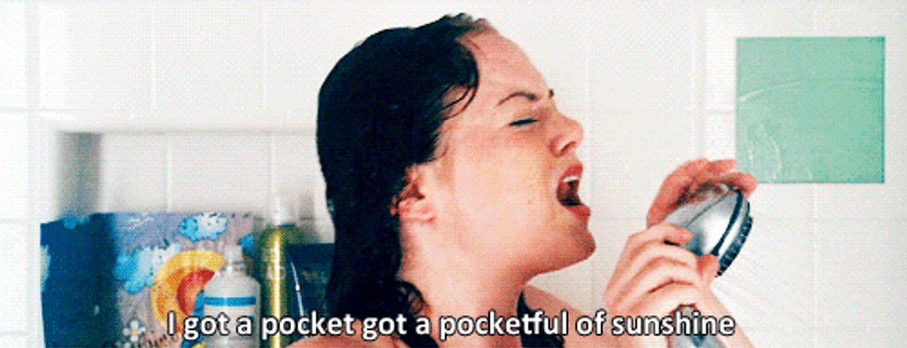 Emma Stone Shower Singing GIF