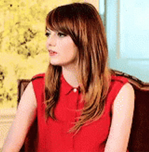 Emma Stone Shrug GIF