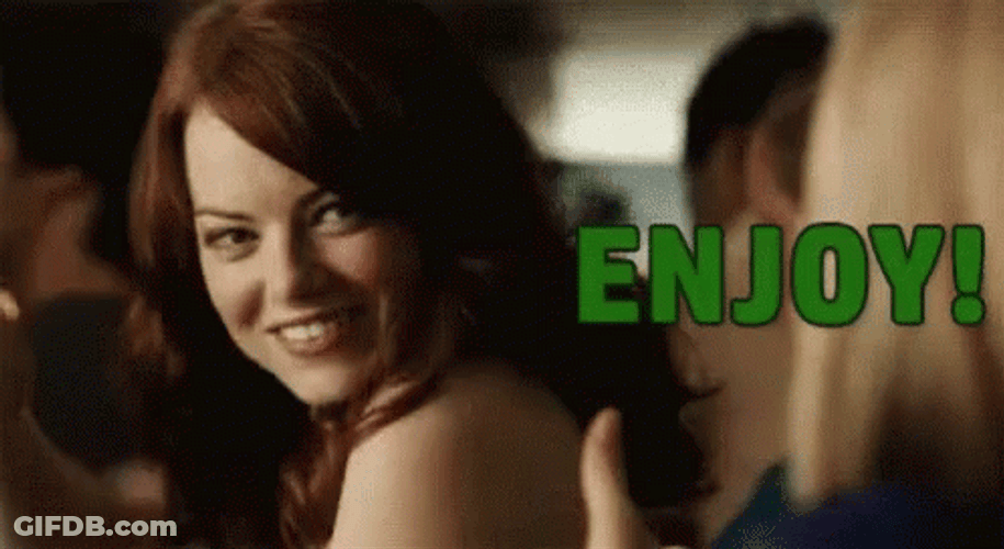 Emma Stone Thumbs Up Enjoy GIF