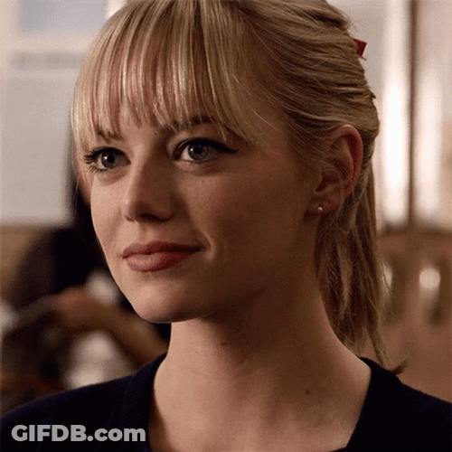 Emma Stone Timid Smile GIF