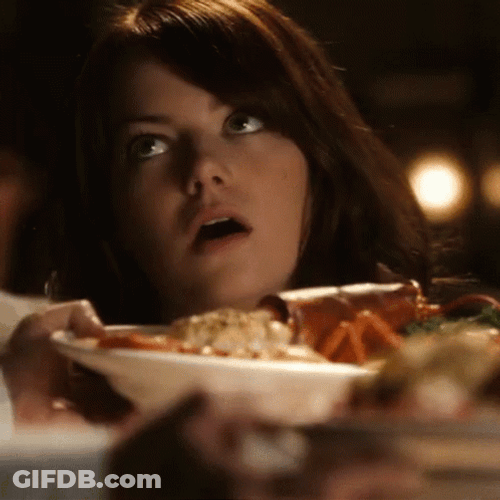Emma Stone Wacky Facial Expression GIF