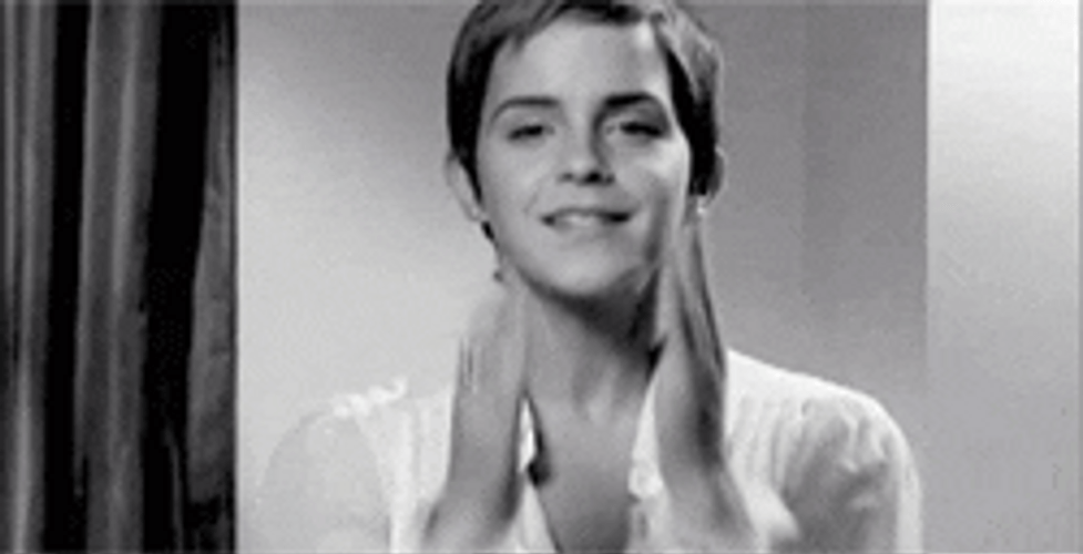 Emma Watson Flying Kiss GIF