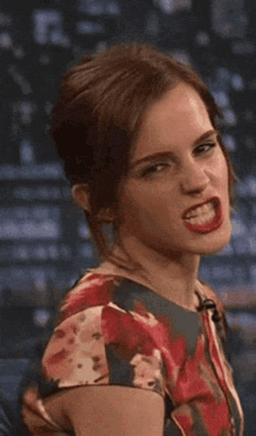 Emma Watson Saying "GRRRR" GIF