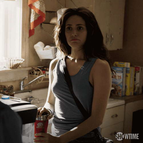 Emmy Rossum Just Saying Hi GIF
