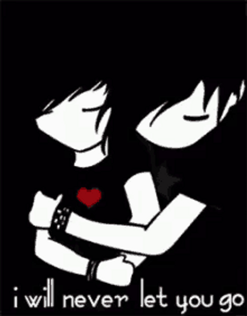 Emo Couple Never Let You Go GIF