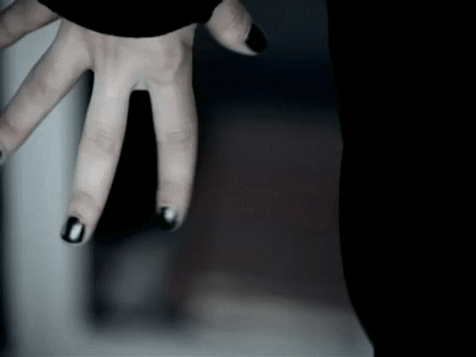 Emo Fingers Crossed GIF