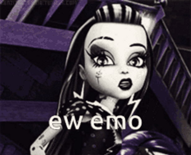 Emo Frankie Stein Monster High Smirk GIF