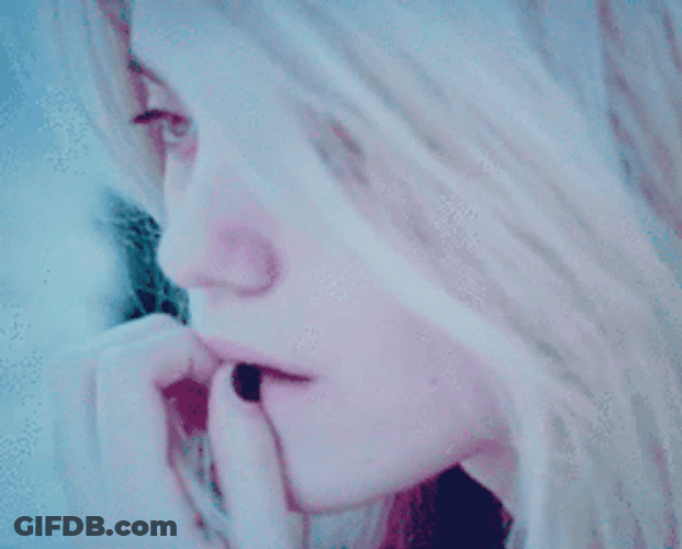 Emo Girl Nail Biter GIF