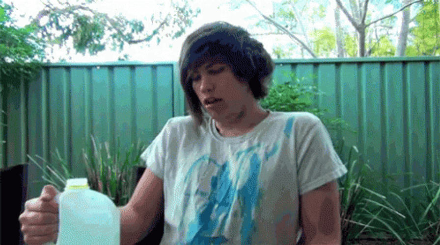 Emo Guy Green Vomit GIF