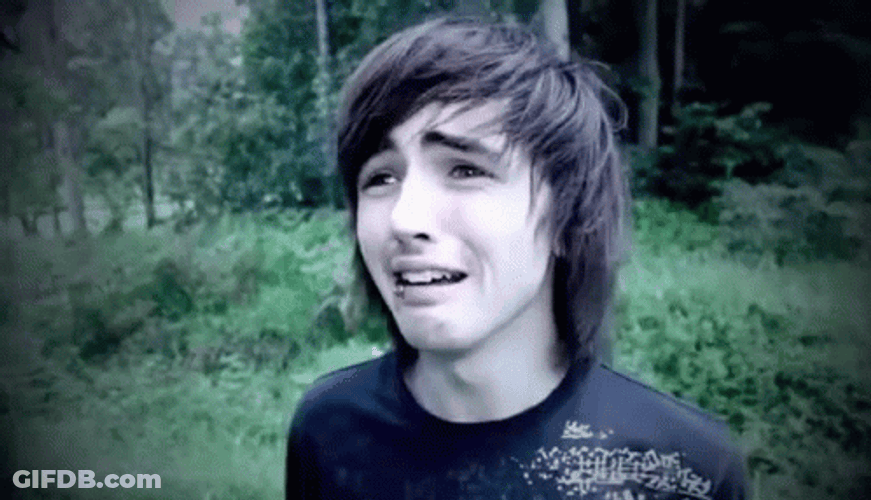 Emo Kid Crying GIF