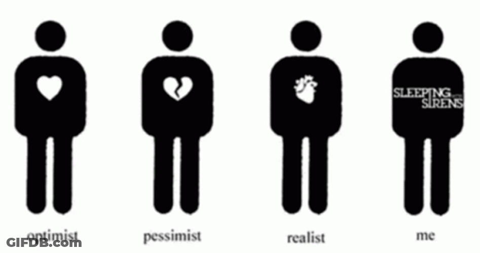 Emo Optimist Pessimist Realist GIF