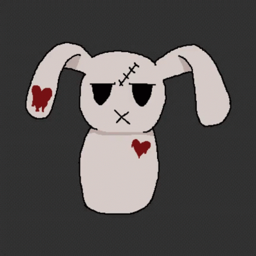 Emo Punk Broken Bunny GIF