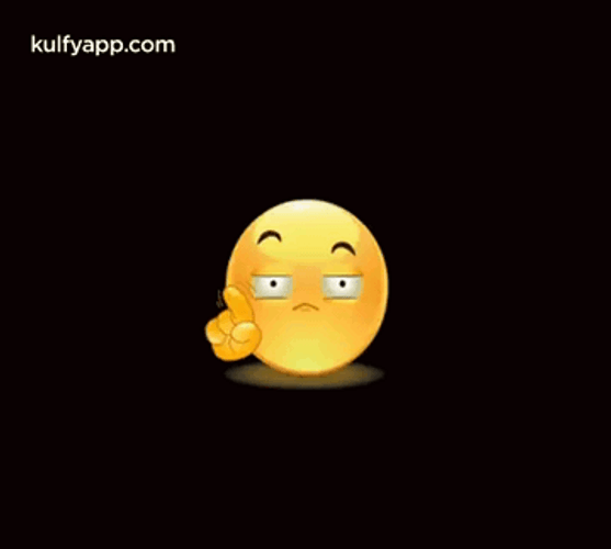 Emoji Attitude Warning Sign Eyebrow Raise GIF