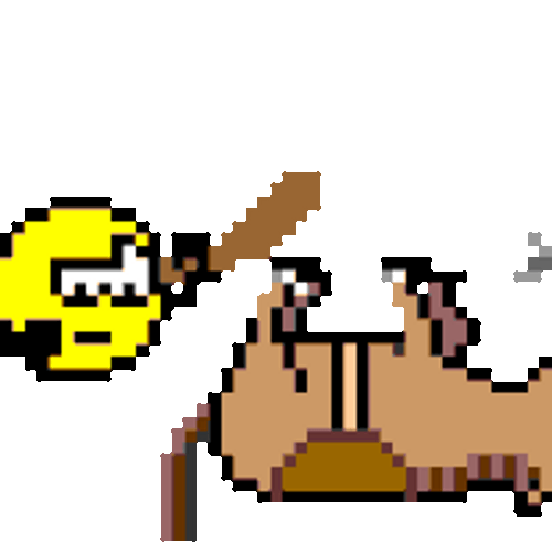 Emoji Beating A Dead Horse While Jumping GIF