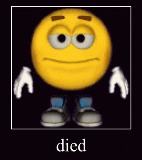 Emoji Falling After Dying GIF