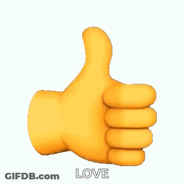 Emoji Hand Thumbs Up Saying Love GIF