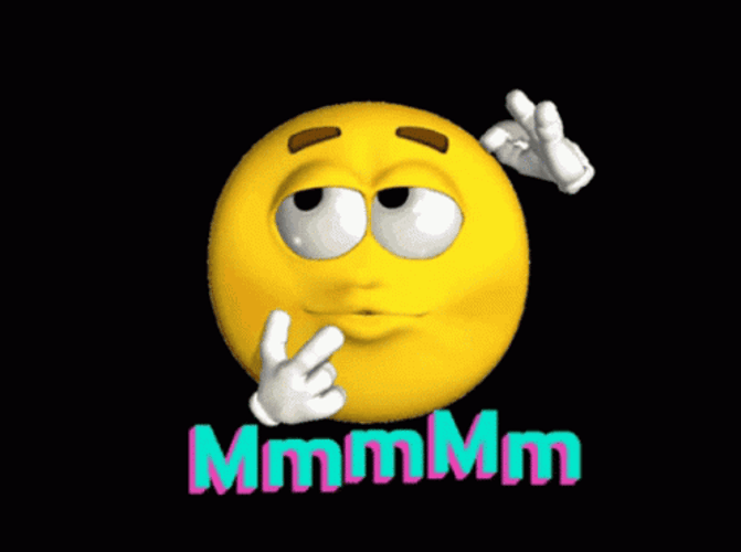 Emoji Saying Mmm GIF