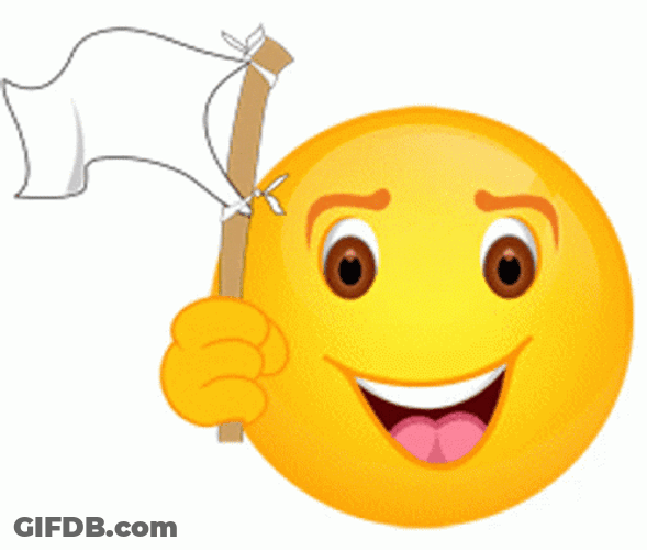 Emoji Smile Holding Animated Flag GIF