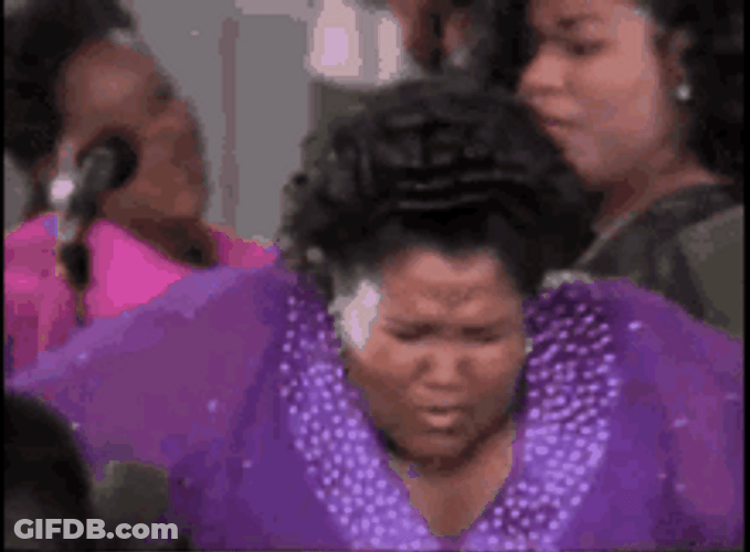 Emotional Believer In Purple Dress Praise Dance GIF