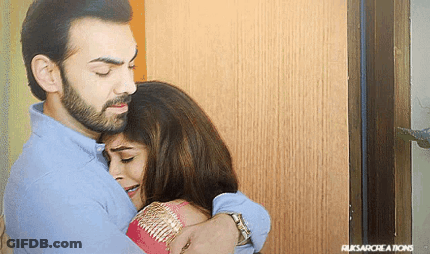 Emotional Couple Hug GIF