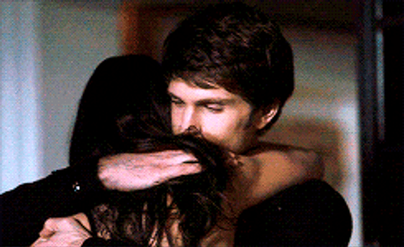 Emotional Couple Tight Hug GIF