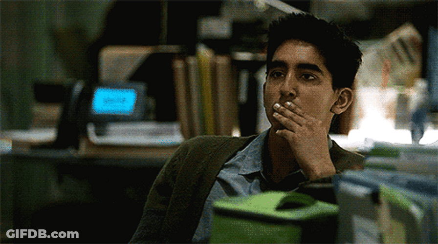 Emotional Dev Patel GIF