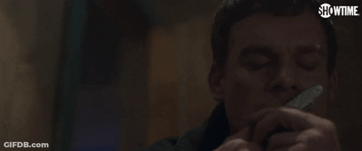 Emotional Dexter Morgan GIF