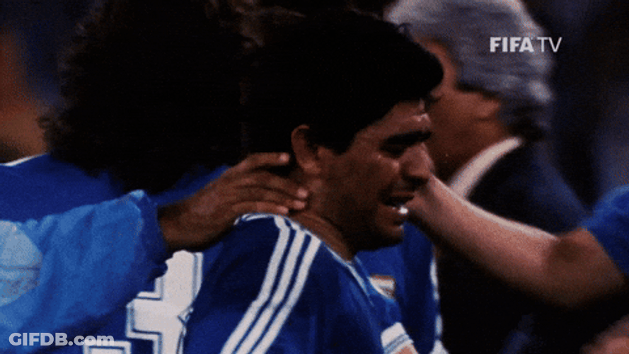 Emotional Diego Maradona Crying GIF