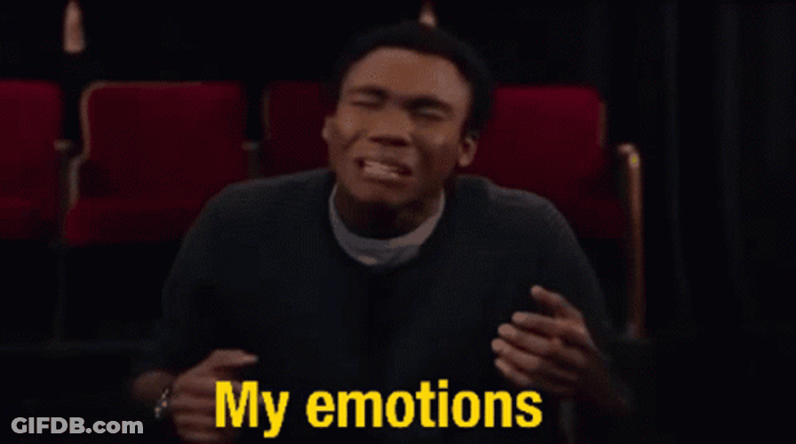 Emotional Donald Glover GIF