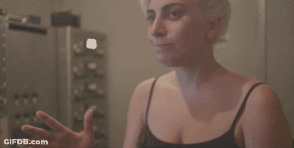 Emotional Lady Gaga GIF