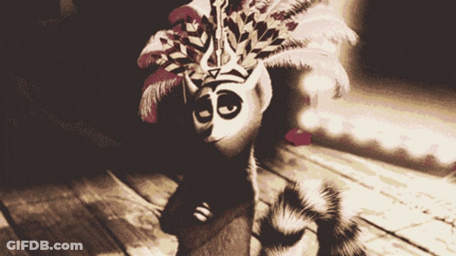 Emotional Lemur King Julien GIF