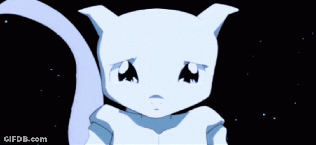Emotional Mewtwo Sad Eyes GIF