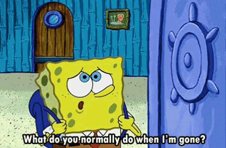 Emotional Patrick And Spongebob Waiting GIF