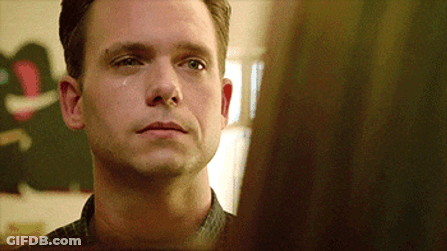 Emotional Patrick J. Adams Crying GIF