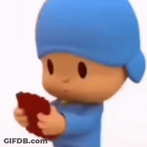 Emotional Pocoyo Hugging A Picture Frame GIF