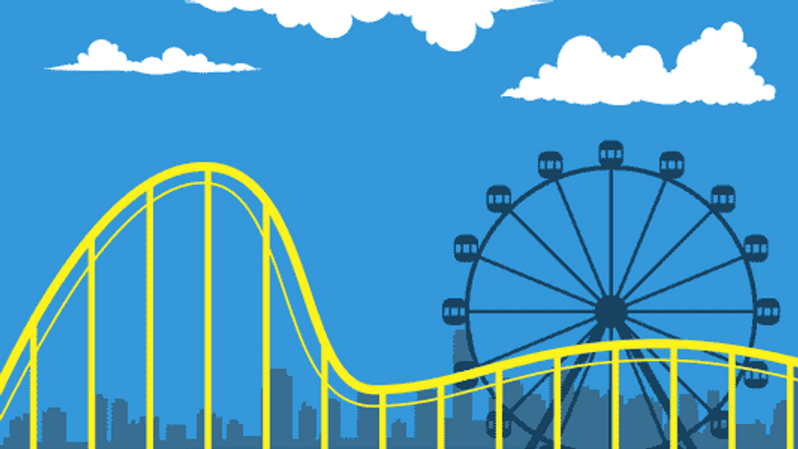 Emotional Roller Coaster Cartoon Art GIF