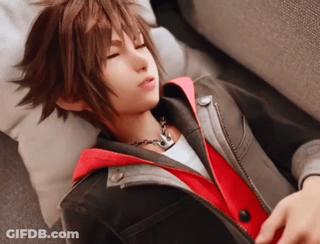 Emotional Sora Contemplating Kingdom Hearts GIF