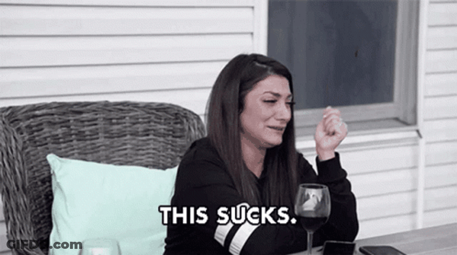 Emotional Woman Crying This Sucks GIF