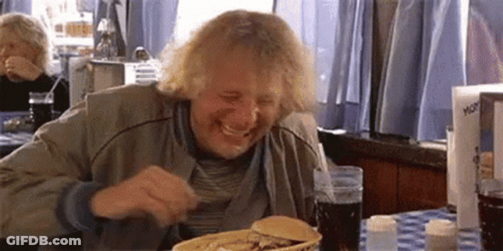 Emotionally Eating Too Much Dumb And Dumber Bathroom GIF