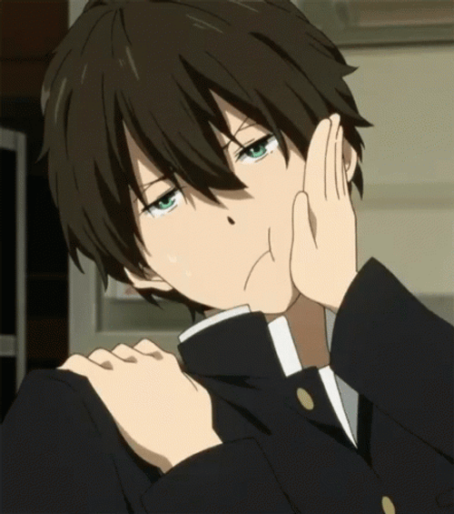 Emotionless Anime Guy Slap GIF