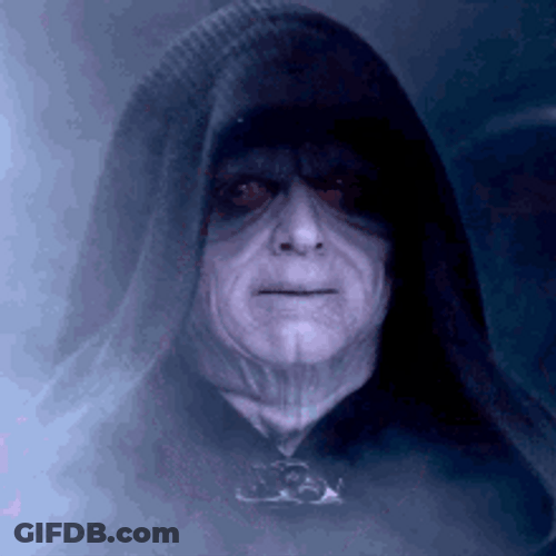 Emperor Palpatine Face Zooming In GIF