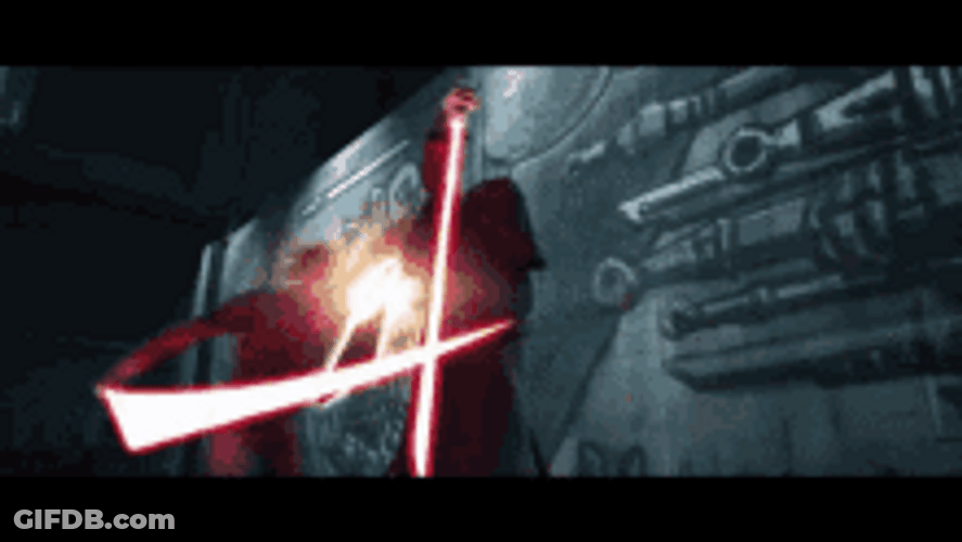 Emperor Palpatine Fighting Darth Maul GIF