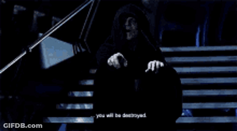 Emperor Palpatine Force Lightning Power GIF