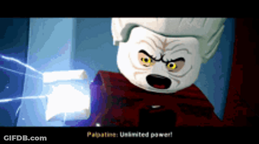Emperor Palpatine Lego Lightning Power GIF